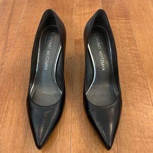 Stuart Weitzman black kitten heels. Size 6